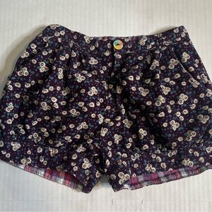 Matilda Jane Girls Floral High Waist Corduroy Shorts Size 8